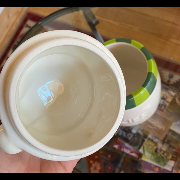 Hallmark 9” Snowman Christmas Cookie Jar Red Hat Green Scarf - Picture 5 of 9